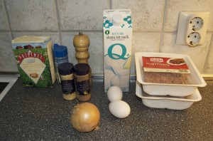 Ingredienser til Kjøttboller / Kjøttkaker